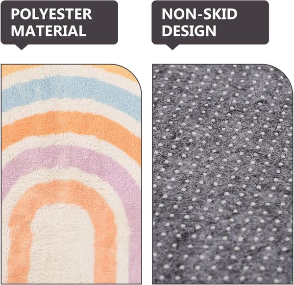 Regnbue Halvsirkel Dørmatte Polyester Rask Vannabsorberende Miljøvennlig Nydelig Design