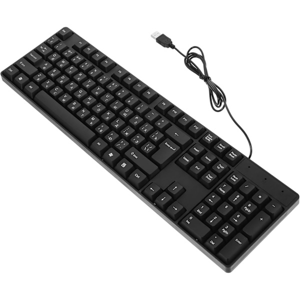 Kablet Tastatur Full Størrelse Russisk Bokstav Kontortastatur Kompakt Laptop Tastatur Gaming Tastatur Ingen Batteri Nødvendig