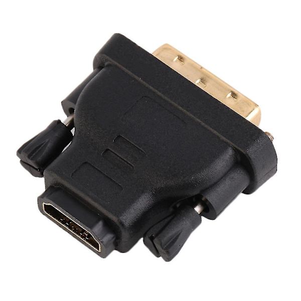 DVI Han (24+1) til HDMI Hun (19-pin) Adapter Guld