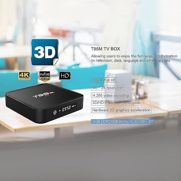 T95m TV-box EU Android 5.1 S905 1080p Full HD 4k 2.4g Wifi