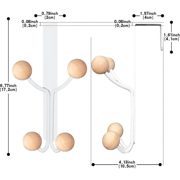 Over Door Hooks Hvide Dørhængere Hooks Heavy Duty Over Døren Dobbelt Hanger