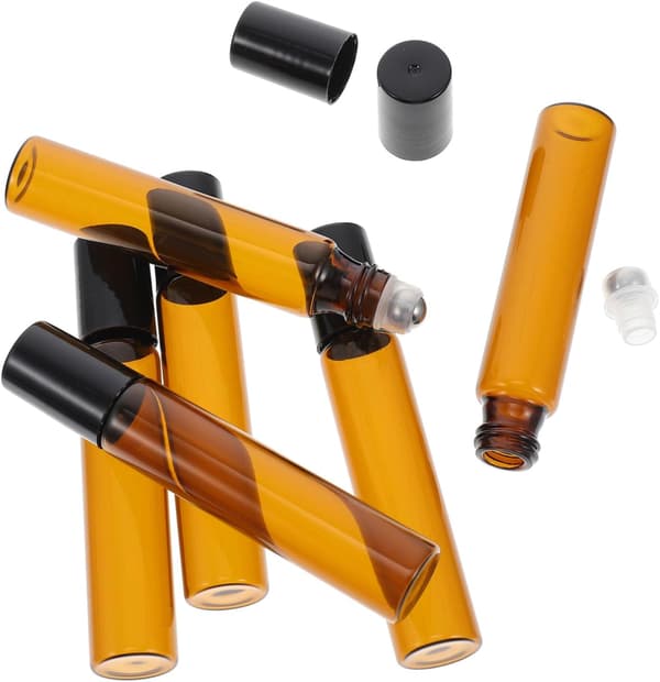 20 st glasflaskor Parfym Rollerflaska Tom Kosmetisk Sub för Eterisk Olja Parfym Atomiser Olja för Kvinnor