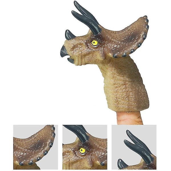 5 stk Mini Tegneserie Realistiske Drager Dinosaur Fingerdukker Sett Rollespill Leke