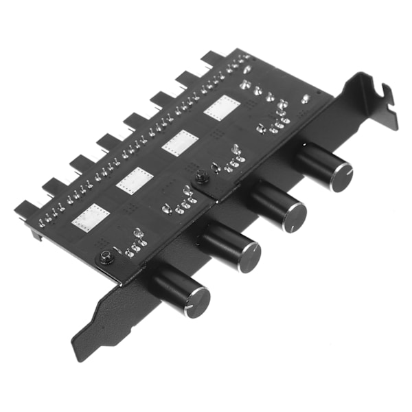 Datorfläktsnav 3-pin/ Variabel Hastighetskontroller PC Kylfläktsnav Splitter Enkel Installation för PC-fläktar