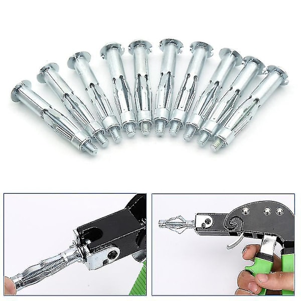 Trådformade Expansionsbultar Hårdvara Fästelement Ankarplugg Hålrumsfixering Hållbara Tillbehör (10 stycken)