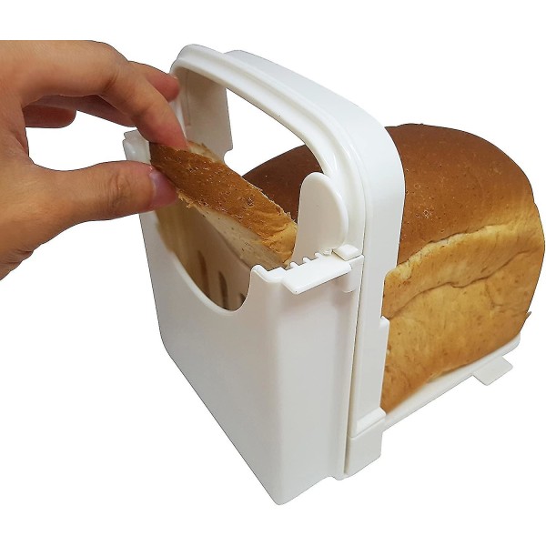 Brödskivare, Lämplig För Hemgjort Bröd, Vikbar Och Justerbar Brödskivare, 5 Tjocklekar Kan Anpassas, Bagel/Sandwich/Rostbrödsskivare