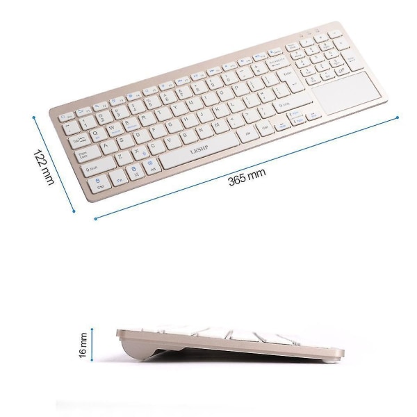 96 Tangenter Tablett-PC Tangentbord Trådlöst Bluetooth Multifunktion