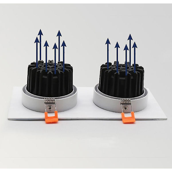 2 Pak LED Nedhængt Loftlampe Cob Downlight 5W
