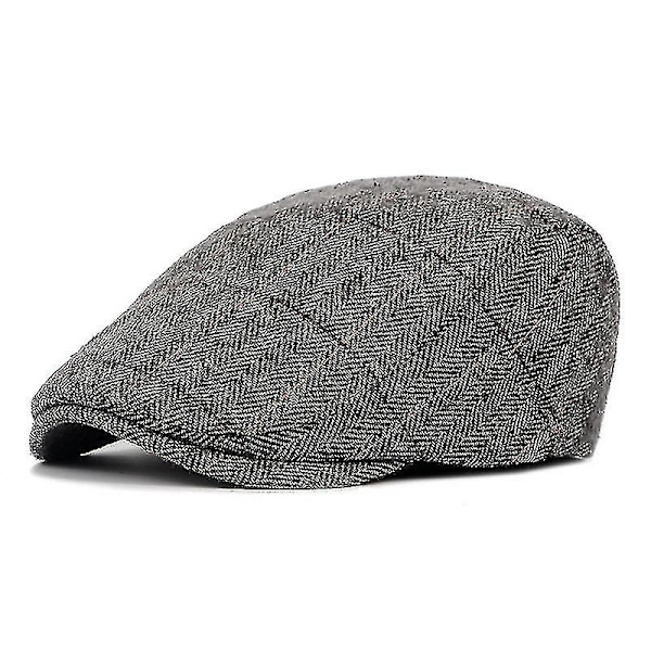 Keski-iän ja vanhusten pipo, säädettävä klassinen baretti, litteä hattu