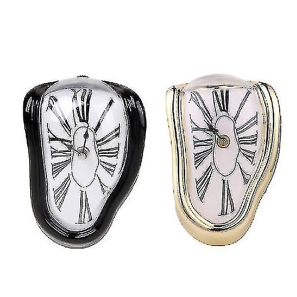 1 Styck Retro Väggklocka Kreativ Twist Romerska Siffror Klocka Sovrum Vardagsrum Tyst Skrivbordsklocka