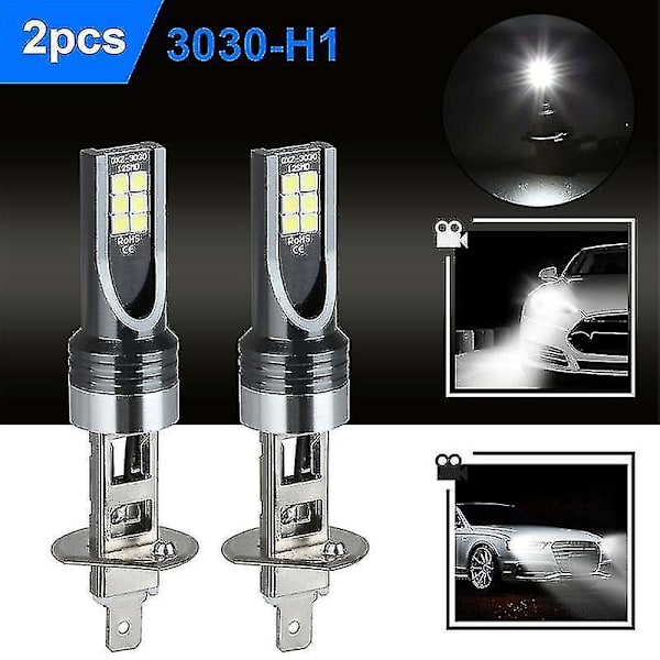H1 LED-hovedlyspærer Konverteringssett 100W 14000lm 6500K
