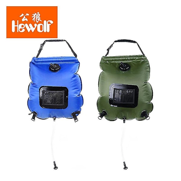Solvärmeväska 20L Blå Gitter PVC Bärbar Bad