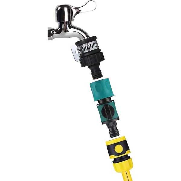 Haveslange lynkobling med ventil, 1/2" slangeadapter lukkeventil,  vandhaneadapter forlænger slange kunstvandingsrør Havevandingsudstyr 1 stk.  0dca | Fyndiq