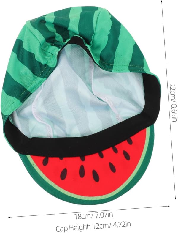 Vattenmelon Cykelkeps Under Hjälmfoder med Brätte Andningsbart Svettavvisande Kylande Hatt