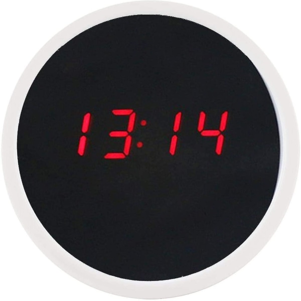 Elektronisk klokke Led Digital elektrisk vekkerklokke 24 timer Speilklokke Skrivebordsdekor