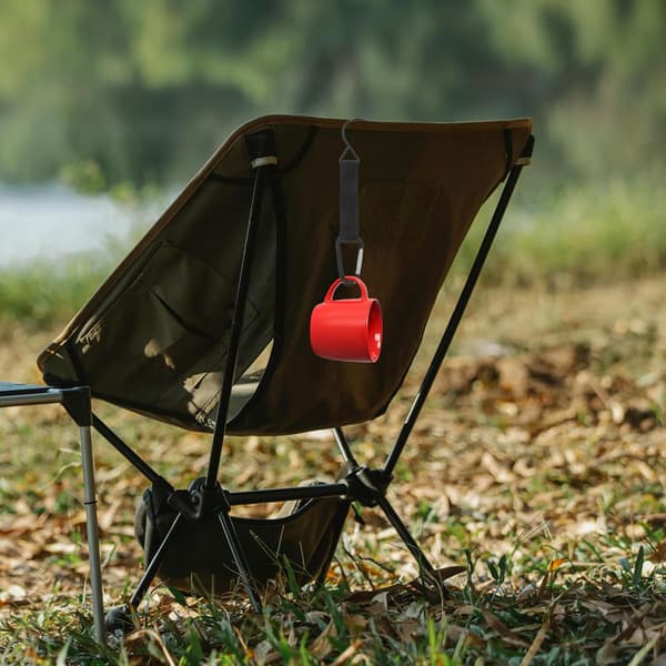 4 st svarta karbinhakar för utomhusbruk, robusta säkerhetsspännen för camping