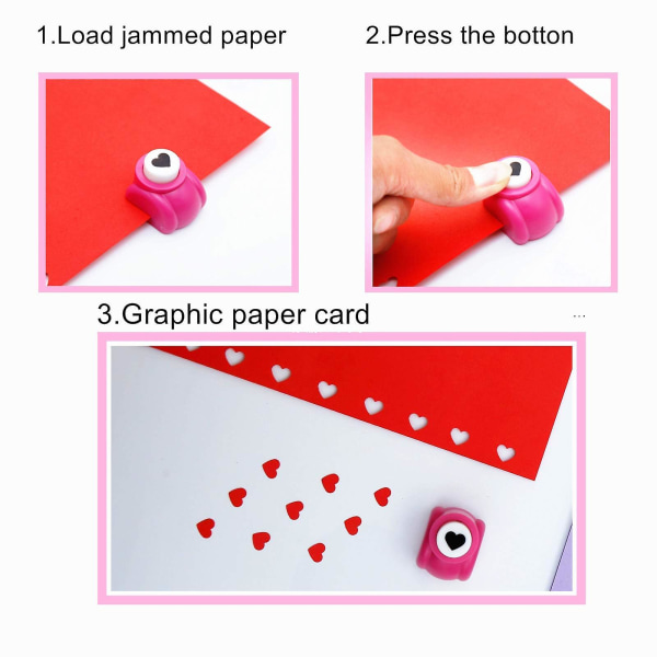 12 delar Craft Punch Shape Set, liten pappersstans Punch för barn