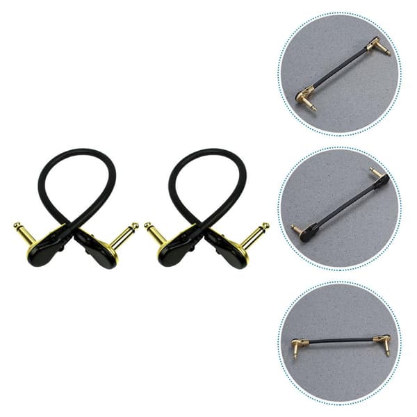 2st Elgitarr Patchkabel Kopparkärna och Guldpläterade Kontakter