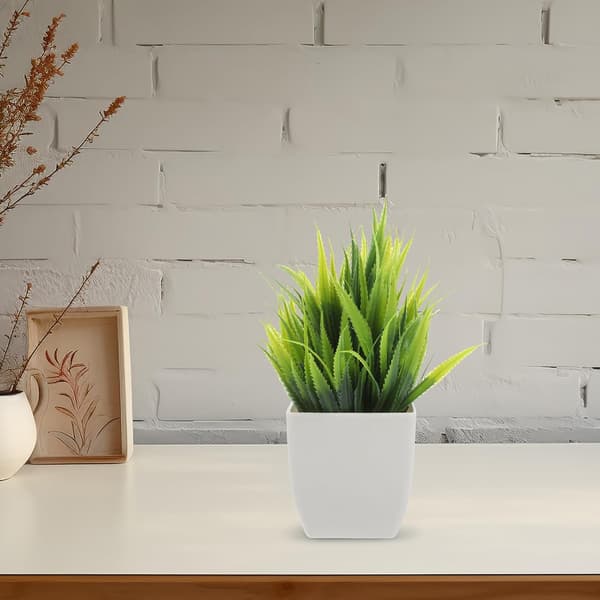 Mini kunstige planter Falsk Bonsai Solid Gjenbrukbar Pp Plast Grønt