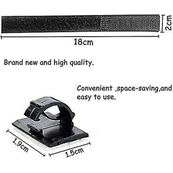 50 Tråd Kabelklemmer 50 Fastgørelsesbånd Remme Ethernet Holder