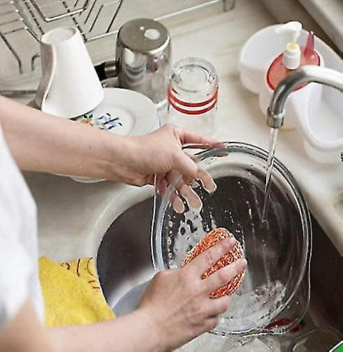 10-pack Kopparbelagda Skurplattor av Scrubber Pad Används för Diskar, Grytor