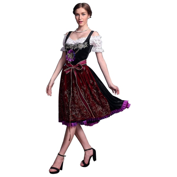 Oktoberfest-kostyme for kvinner, bayersk ølfestivalkjole, Masqu M Claret