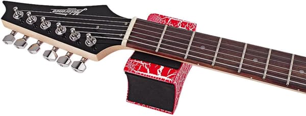 Röd gitarrhalsstödskudde med sprickdesign, syntetiskt material akustisk gitarrstödverktyg