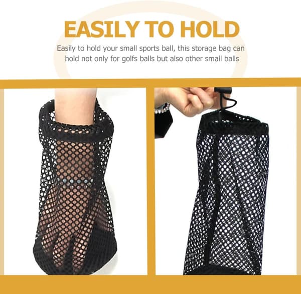 Golfballnettpose Nylon Oppbevaringspose Snorholder Stor Kapasitet