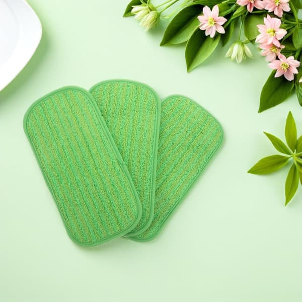 3 stk. genanvendelige moppeklude til trægulve, mikrofiber vaskbare moppepuder