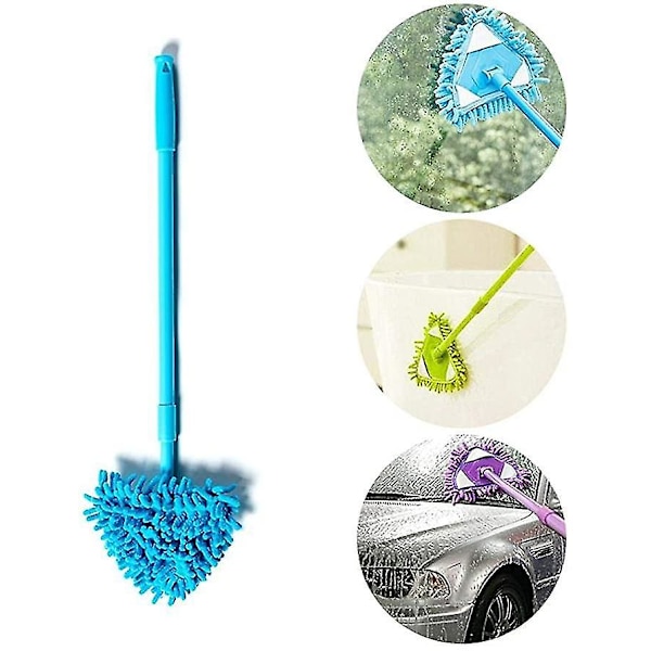 Mini Mikrokuitu Mop, Kiertävä Kolmion Muotoinen Puhdistusharja