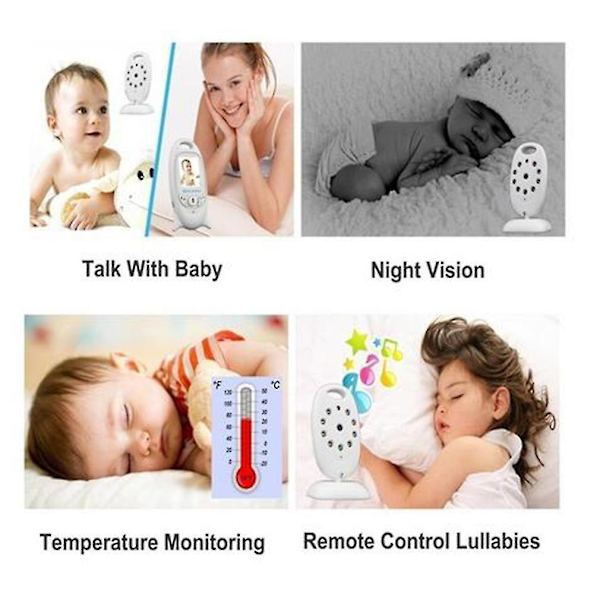 2,4 GHz Trådlös Babymonitor med Digital Signalöverföring och Nattseende
