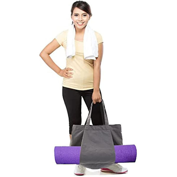 Yoga Taske til Yogamåtte og Blokke - Yogamåtte Tasker og Bærere - Bærbar Udendørs Canvas Tote Taske