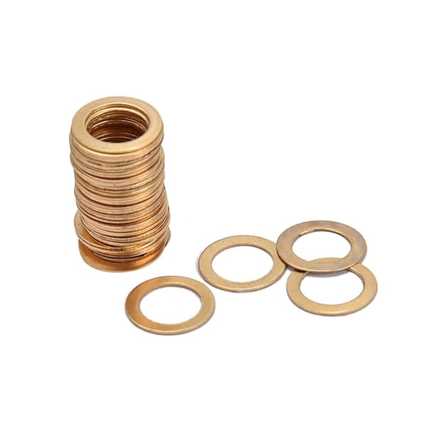 50 st platta brickor innerdiameter rostfritt stål gitarrbrickor för instrumentdelar Jack Socket Nuts Set