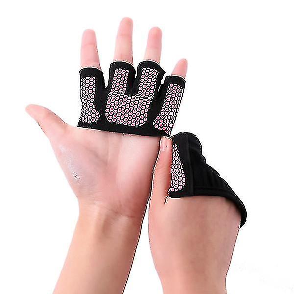 1 par Gymnastikhandsker Skridsikre halvfingerhandsker Fitness Vægtløftning Sports Palm Protector