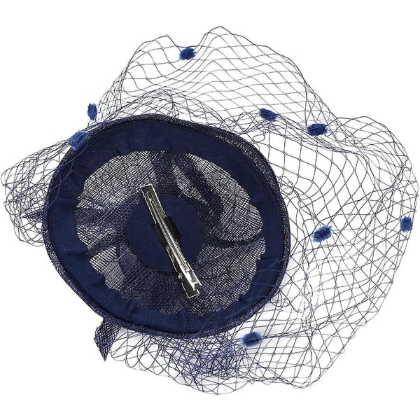 Hatt med slør for kvinner, fascinatorhatt til bryllup, fest, pillboxhatt, bowlerhatt, mini topphatt