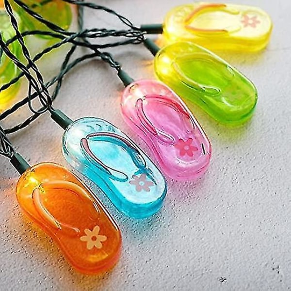 9,8 fot Plast Flip Flop Party Lyslenke Stranddekor