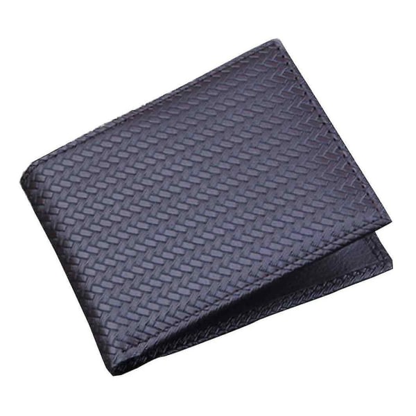Lommebok for menn Bifold Business Skinn-ID Kredittkortholder, vevd kort lommebok (brun) (1 stk)