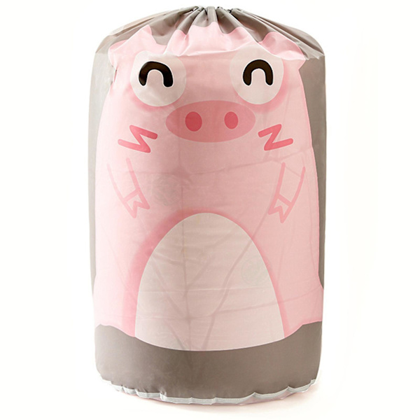 Vandtæt Trækpose Opbevaringspose Stor Støv- og Fugtsikker Dynepose Pink Pig