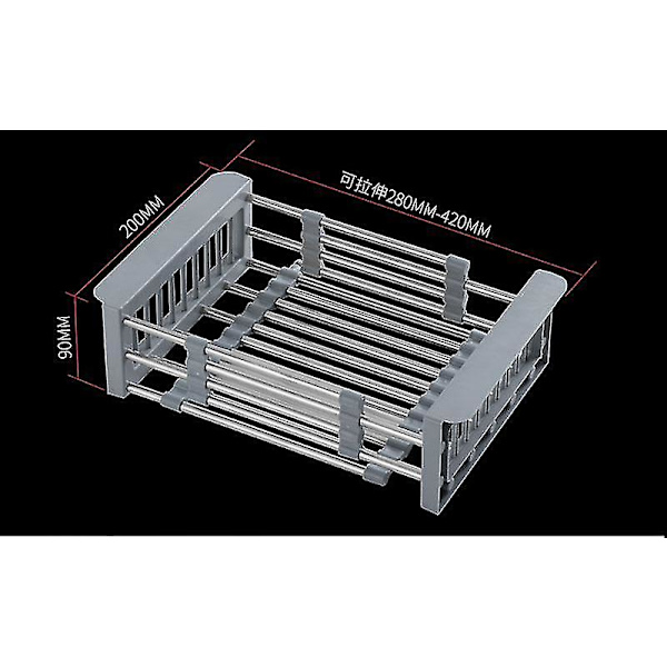 Kjøkkenvask Drain Basket Drain Retractable Sink Storage