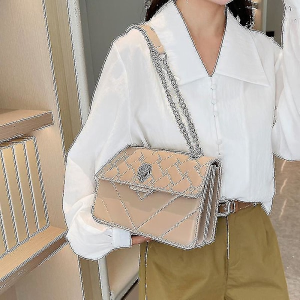 Kurt Geiger London Kensington Väska Damväska PU-Läder Handväska Lyxigt Brittiskt Märke Axelväska Messenger Plånbok Kvinna Crossbody Väska Ty-yuhao Khaki