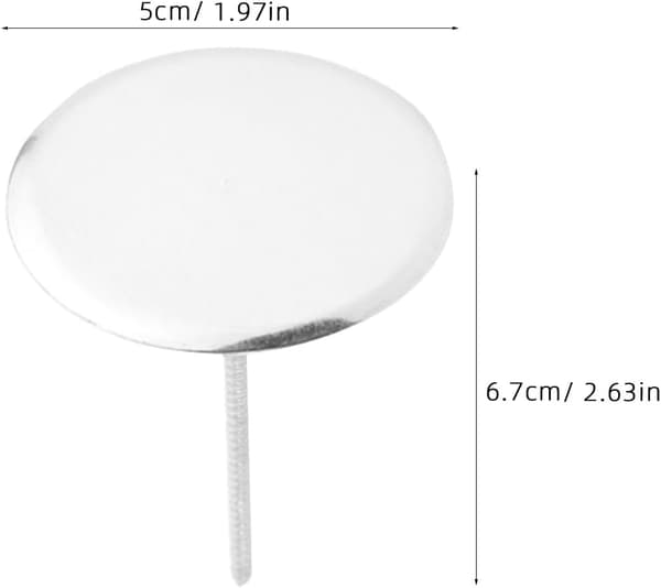 6 stk. kakeblomstdekorasjonsverktøy Blomsterpiping Nails Rustfritt stål Gjenbrukbar Solid Design Sølv