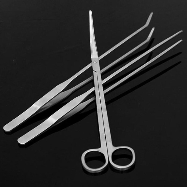 3pcs Stainless Aquarium Plant Maintenance Tweezers Scissors