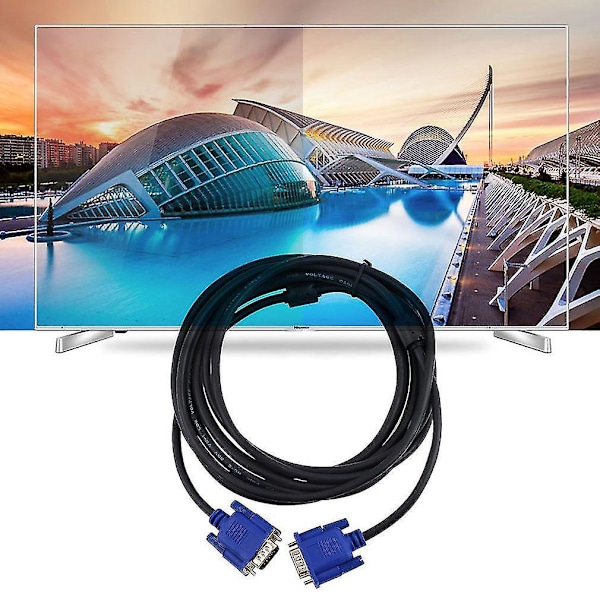 SVGA VGA HD15 Hann 15-pins Forlengelseskabel for Monitor 4,5 meter