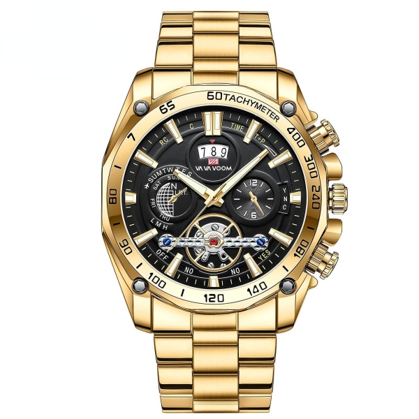 Luminous Trendy Studentklockor Herrar Tourbillon Icke-automatisk Mekanisk Klocka 2421h