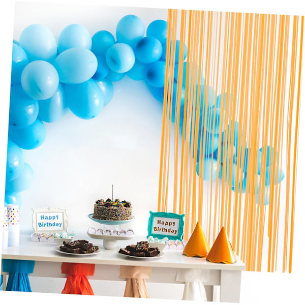 1 * 2m Macaron Streamerkardin Lyx Fransdörrgardin för Födelsedagsfestdekorationer