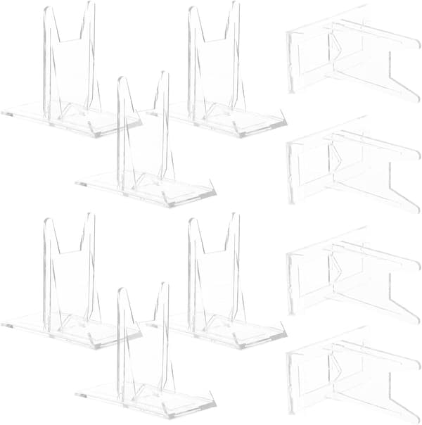 12 stk. staffeliholder med justerbar design og rektangulær base, fotostativ i PS-materiale