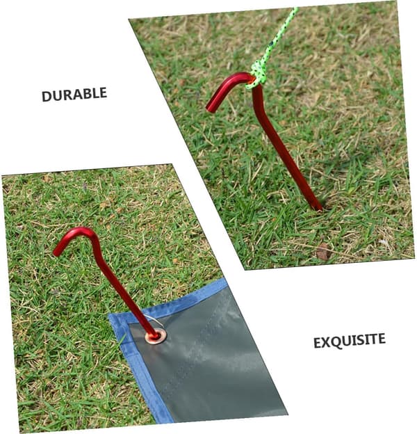 Campingplugger Teltplugger Sett, Jordplugger i Aluminiumslegering med Oppbevaringspose