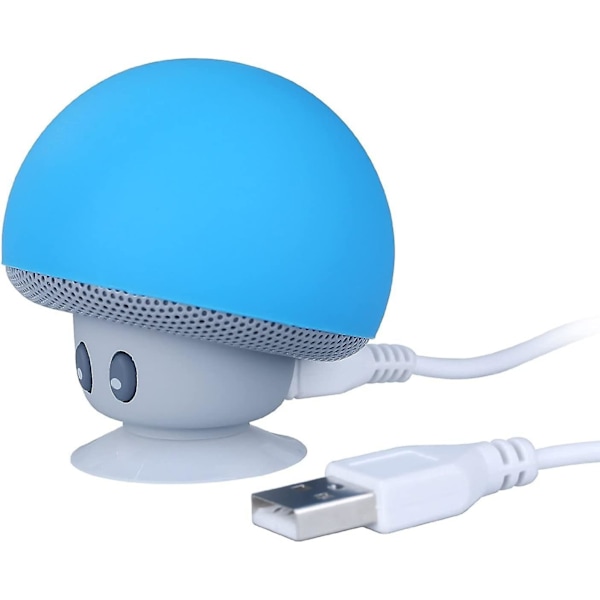 Mushroom Mini Trådløs Bærbar Bluetooth 4.1 Høyttalere Med Mikrofon For Smarttelefoner (blå)