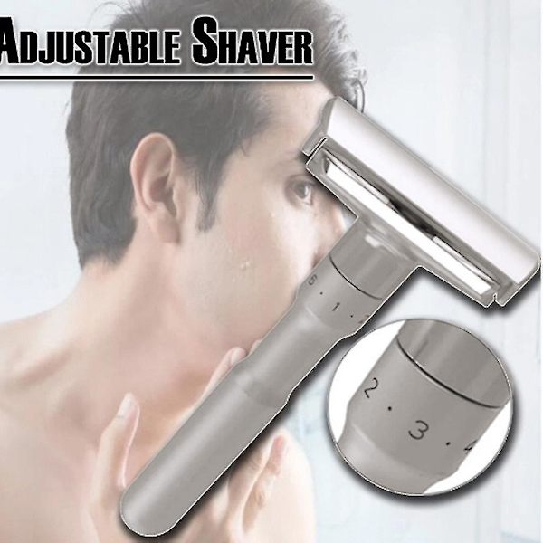 Justerbar Dobbeltbladet Razor (sølv) (1 stk)