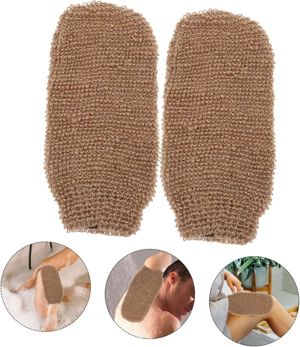 2 st badhandskar Exfolierande duschhandskar för kroppsmassage Badrumstillbehör